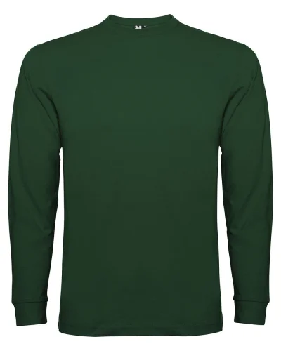 Pointer T-shirt uomo manica lunga cotone 165g girocollo casual Verde Bottiglia