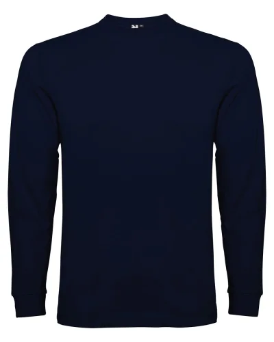 Pointer T-shirt uomo manica lunga cotone 165g girocollo casual Blu Navy