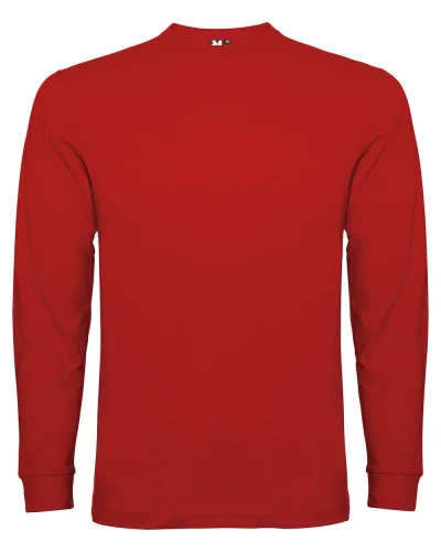 Pointer T-shirt uomo manica lunga cotone 165g girocollo casual Rosso
