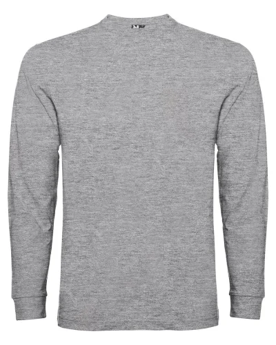 Pointer T-shirt uomo manica lunga cotone 165g girocollo casual Grigio Vigore