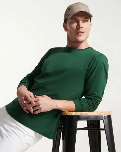 Pointer T-shirt uomo manica lunga cotone 165g girocollo casual