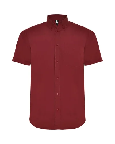Camicia Aifos uomo manica corta Granata