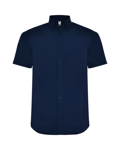 Camicia Aifos uomo manica corta Blu Navy