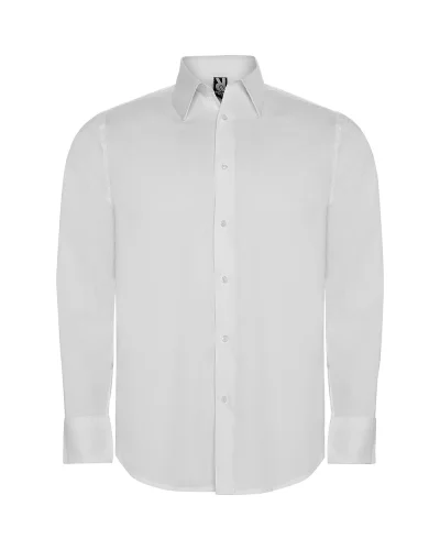 Camicia Moscu Uomo in Cotone Stretch Bianco