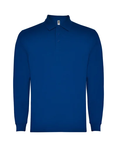 Polo Carpe uomo manica lunga, cotone poliestere, regular fit Royal