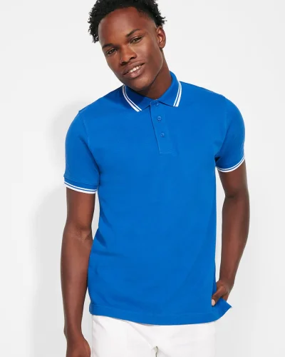Polo Montreal uomo 100% cotone, manica corta, colletto 3 bottoni
