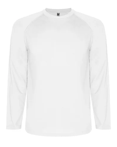 T-shirt Montecarlo lunga, traspirante, 100% poliestere Bianco