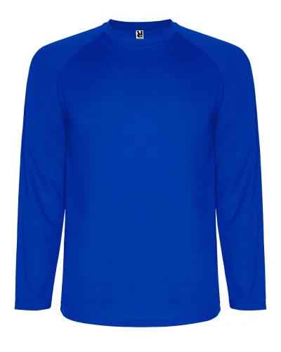 T-shirt Montecarlo lunga, traspirante, 100% poliestere Royal