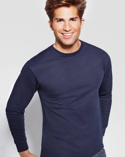 Pointer T-shirt uomo manica lunga cotone 165g girocollo casual