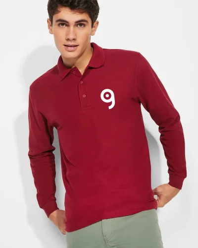 Polo Carpe uomo manica lunga, cotone poliestere, regular fit