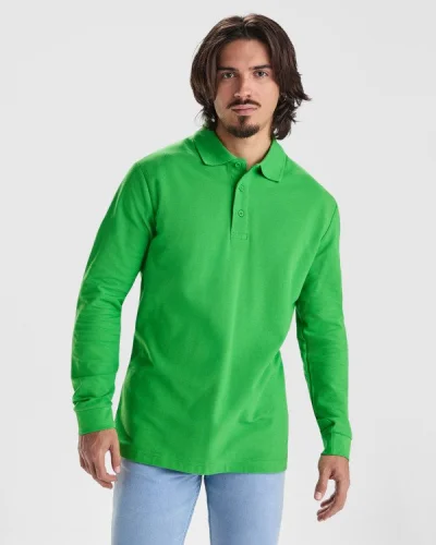 Estrella Polo Manica Lunga Uomo Cotone Piquè 220g Regular Fit
