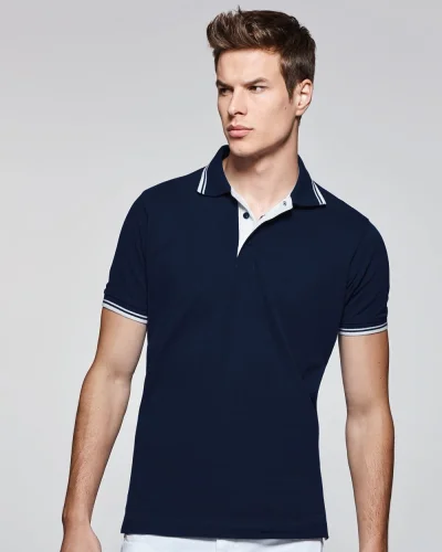 Polo Montreal uomo 100% cotone, manica corta, colletto 3 bottoni