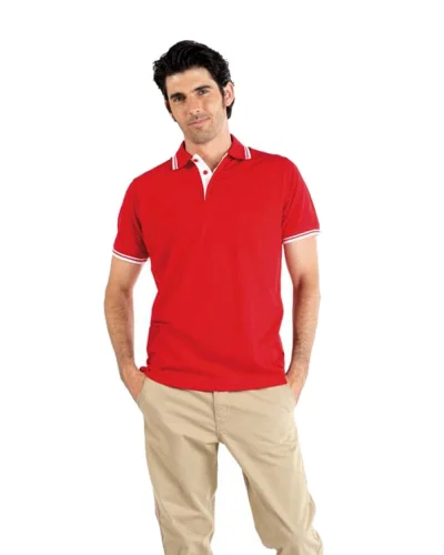Polo Montreal uomo 100% cotone, manica corta, colletto 3 bottoni