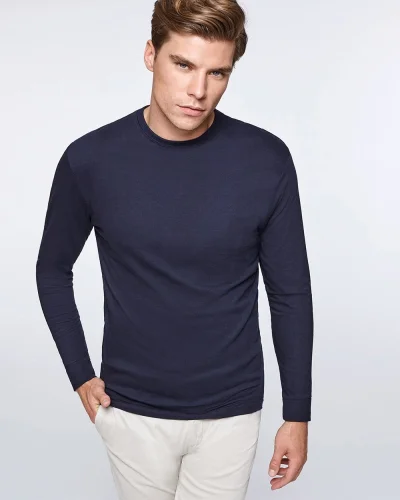 Pointer T-shirt uomo manica lunga cotone 165g girocollo casual