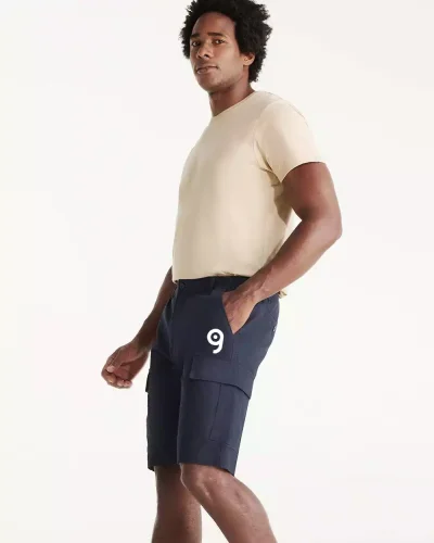 Shorts Amazonas uomo cotone 200g, molte tasche, elastico