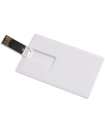 Chiavetta USB 4GB tessera sottile plastica bianca -