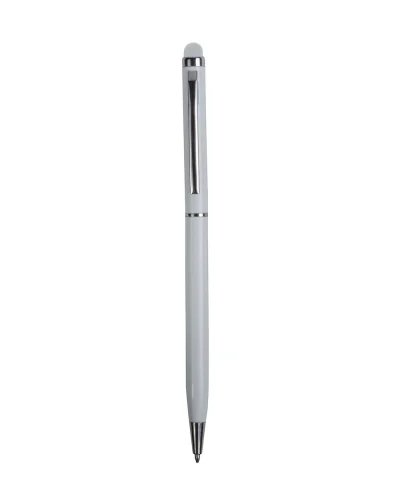 Penna twist metallo con gommino touch e refill nero