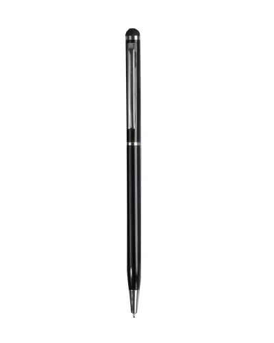 Penna twist metallo con gommino touch e refill nero