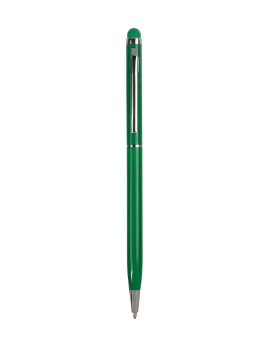 Penna twist metallo con gommino touch e refill nero
