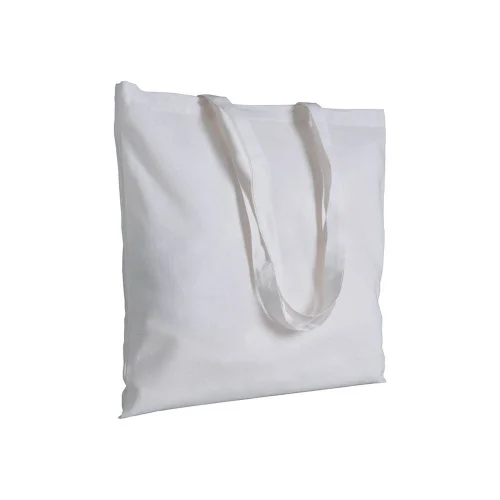 Shopper in cotone con manici lunghi