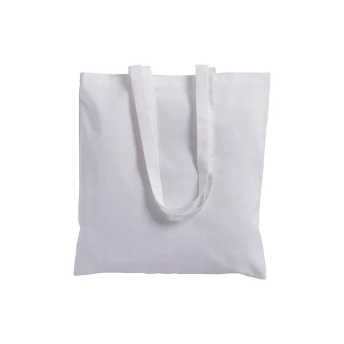 Shopper in cotone con manici lunghi