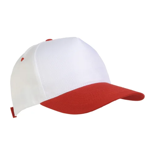 Cappellino in poliestere, 5 pannelli, regolazione a velcro