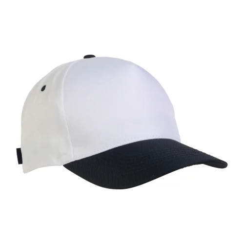 Cappellino in poliestere, 5 pannelli, regolazione a velcro