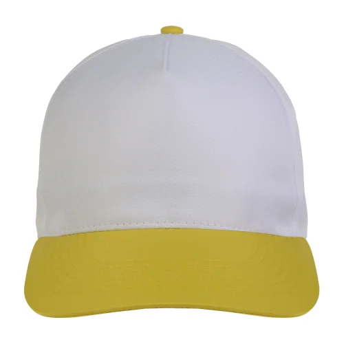 Cappellino in poliestere, 5 pannelli, regolazione a velcro