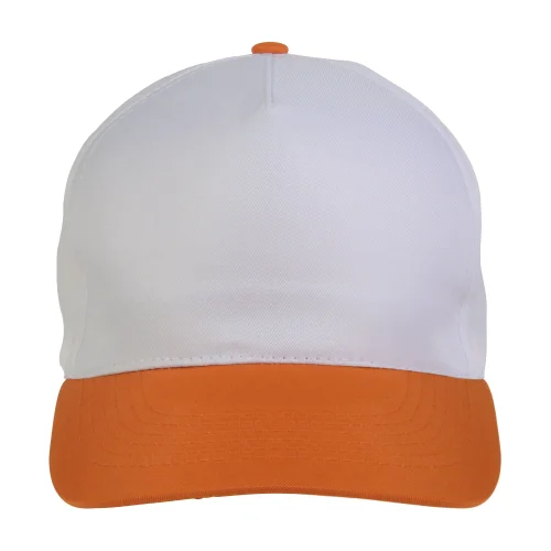Cappellino in poliestere, 5 pannelli, regolazione a velcro