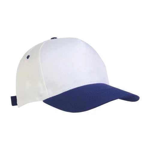 Cappellino in poliestere, 5 pannelli, regolazione a velcro