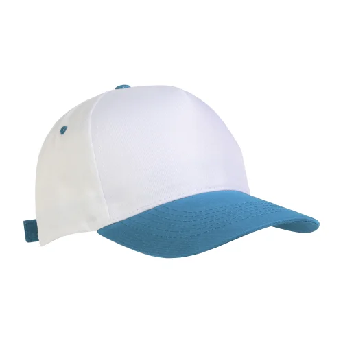 Cappellino in poliestere, 5 pannelli, regolazione a velcro