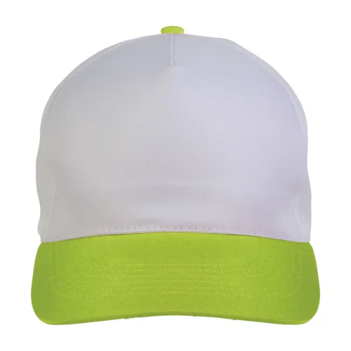 Cappellino in poliestere, 5 pannelli, regolazione a velcro