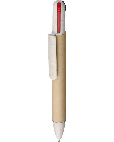 Penna a sfera deborah | cartone riciclato e paglia di frumento | 4 colori