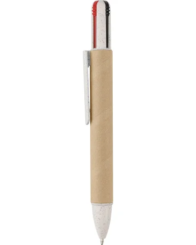 Penna a sfera deborah | cartone riciclato e paglia di frumento | 4 colori