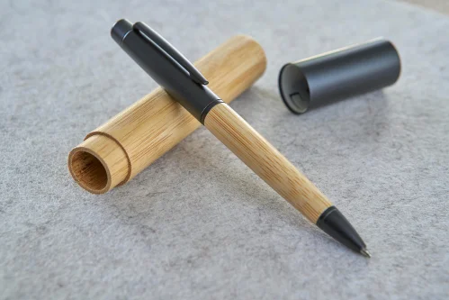 Penna a sfera anke | bambù | a rotazione