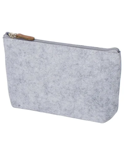 Pochette cosmetica lucy | feltro riciclato | dettagli in similpelle