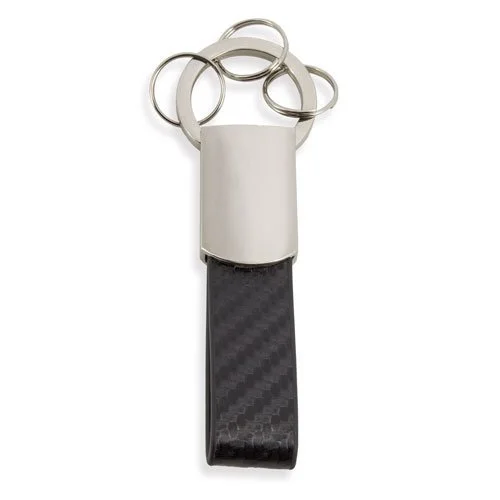 Portachiavi metallico carbon fiber