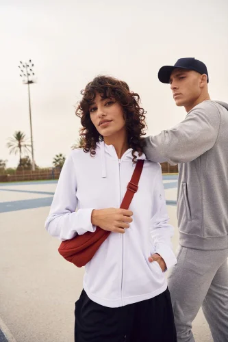 Basic active hoody full zip women