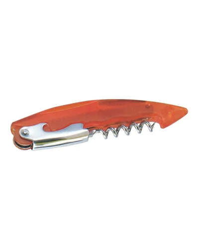 Cavatappi apribottiglie in metallo e plastica 13,8 cm resistente Rosso