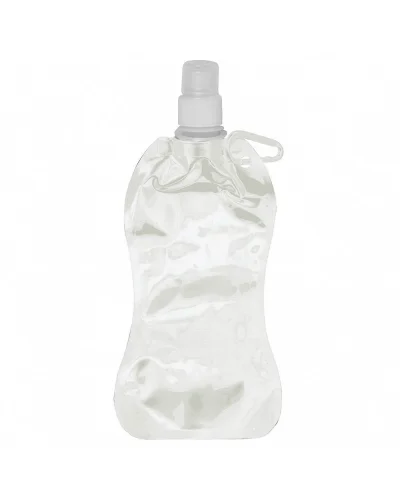 Borraccia pieghevole 480ml con moschettone Eco Bottle Bianco