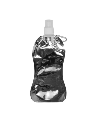 Borraccia pieghevole 480ml con moschettone Eco Bottle Argento