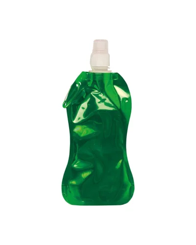 Borraccia pieghevole 480ml con moschettone Eco Bottle Verde