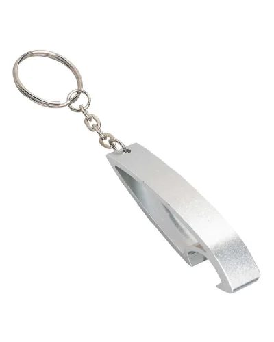 Portachiavi apribottiglie in alluminio 7 cm, leggero, resistente Argento