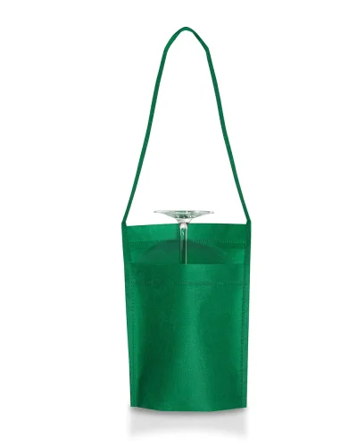 Tasca Portabicchiere Flute Verde Scuro