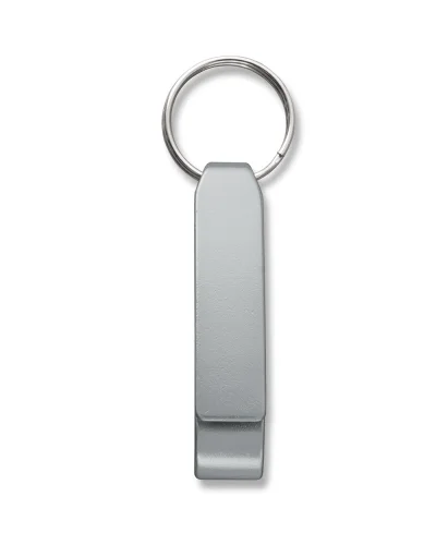 Portachiavi apribottiglia Hilton in alluminio Silver
