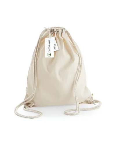 Borsa in Cotone Organico Canvas BIO  Beige Manici Lunghi Natural
