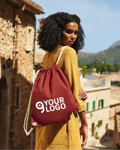 Borsa in Cotone Organico Canvas BIO  Beige Manici Lunghi