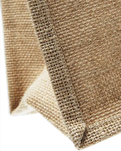 MMI Shopper Juta Naturale 6L con Manici Cotone, 26x22x14 cm
