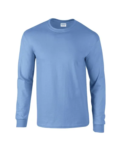 Ultra Cotton T-shirt maniche lunghe, 100% cotone, regular fit Carolina Blue
