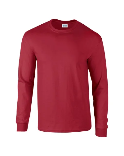 Ultra Cotton T-shirt maniche lunghe, 100% cotone, regular fit Cardinal Red